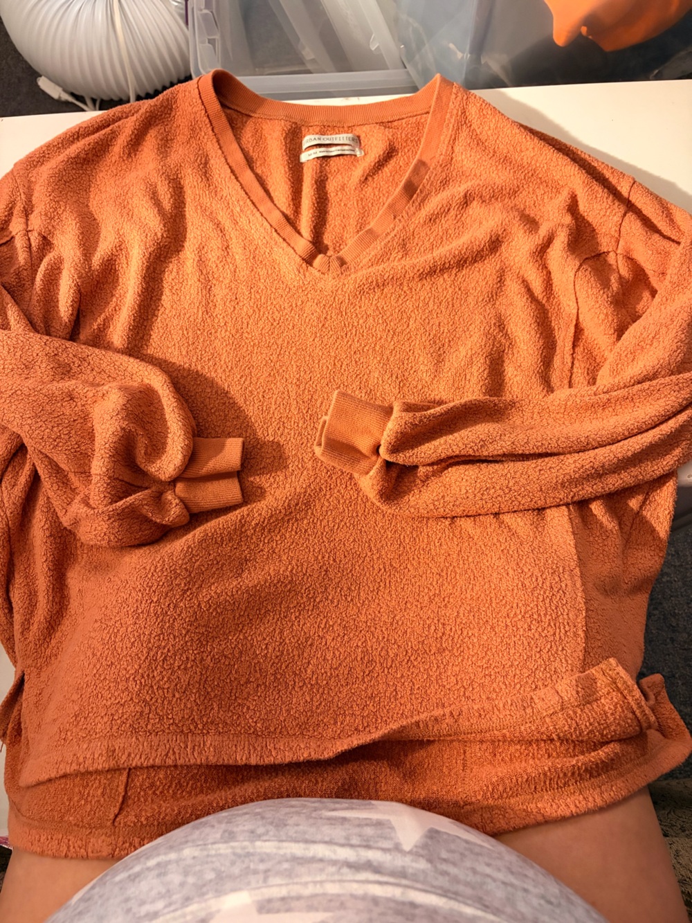 Urban Outfitters Rust Orange Textured Pullover